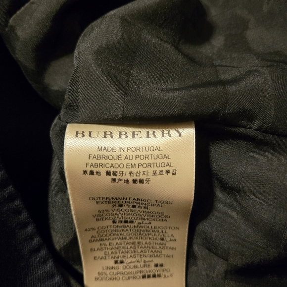 Burberry Black One Button Blazer Jacket Size 8 - Picture 4 of 6